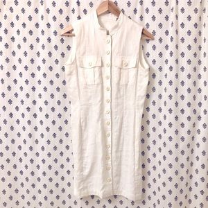 Vintage white linen dress